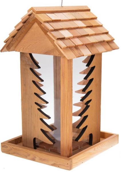 Vogelfutterhaus aus Zedernholz
